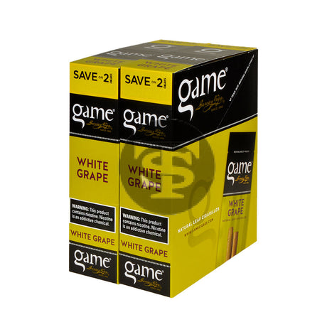 Game Vega Cigarillos White Grape Foil 30 Pouches of 2 1