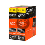 Game Vega Cigarillos White Peach Foil 2 for 99 Cents 30 Pouches of 2 1