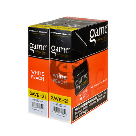 Game Vega Cigarillos White Peach Foil 30 Pouches of 2 2