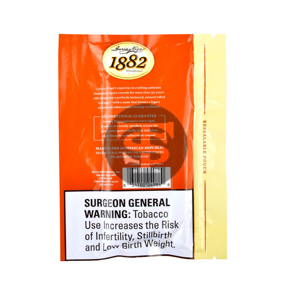 Garcia y Vega 1882 Bourbon Cigarillos 8 Pouches of 5 – Tobacco Stock