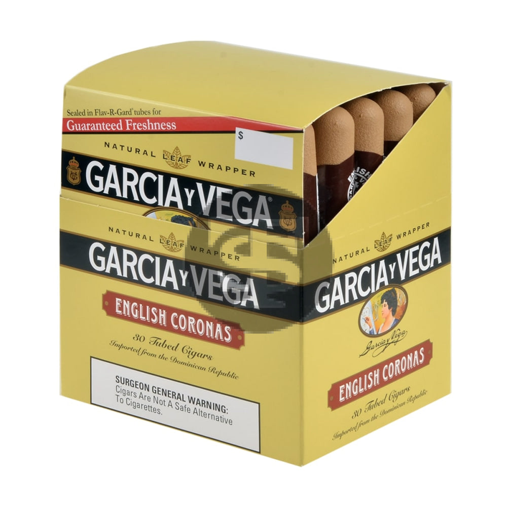 Garcia Y Vega English Corona Tubed Cigars Upright 30 Pack