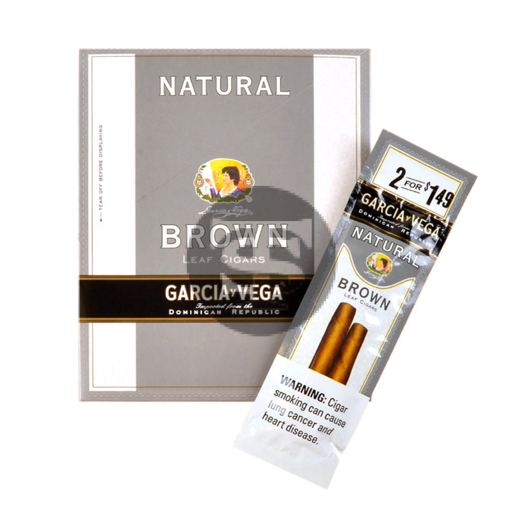Garcia Y Vega Foil Fresh Cigarillos 1.49 Natural (Brown)15 Pouches of 2