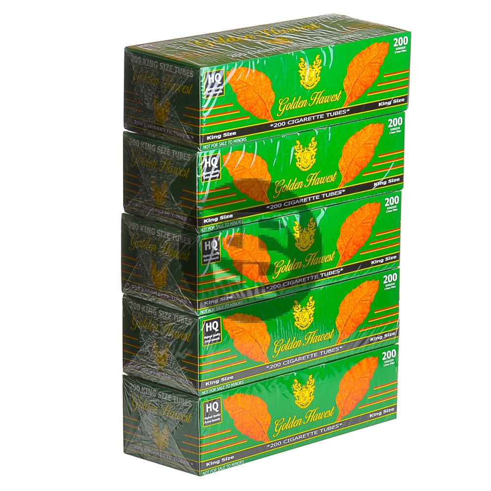 Golden Harvest Filter Tubes King Size Menthol 5 Cartons of 200 1