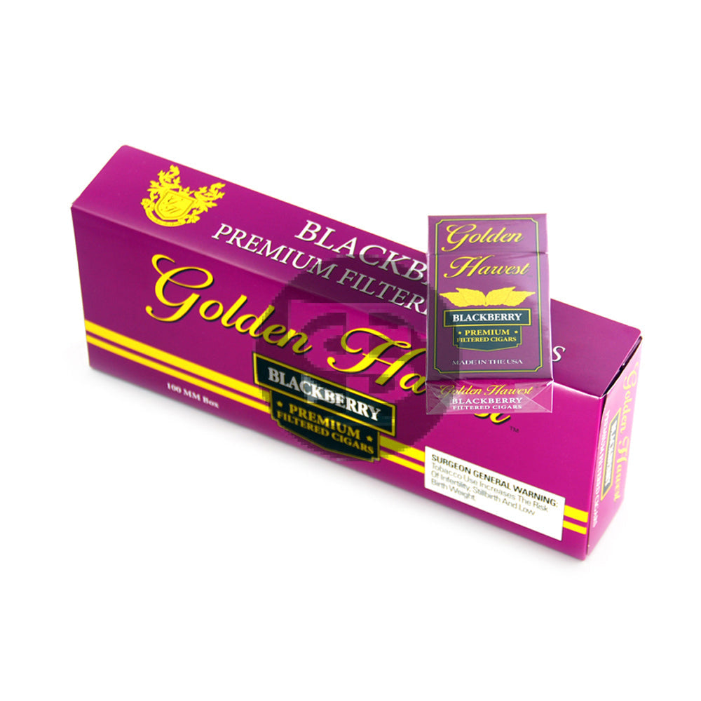 Golden Harvest Filtered Cigars Blackberry 10 Packs of 20 1