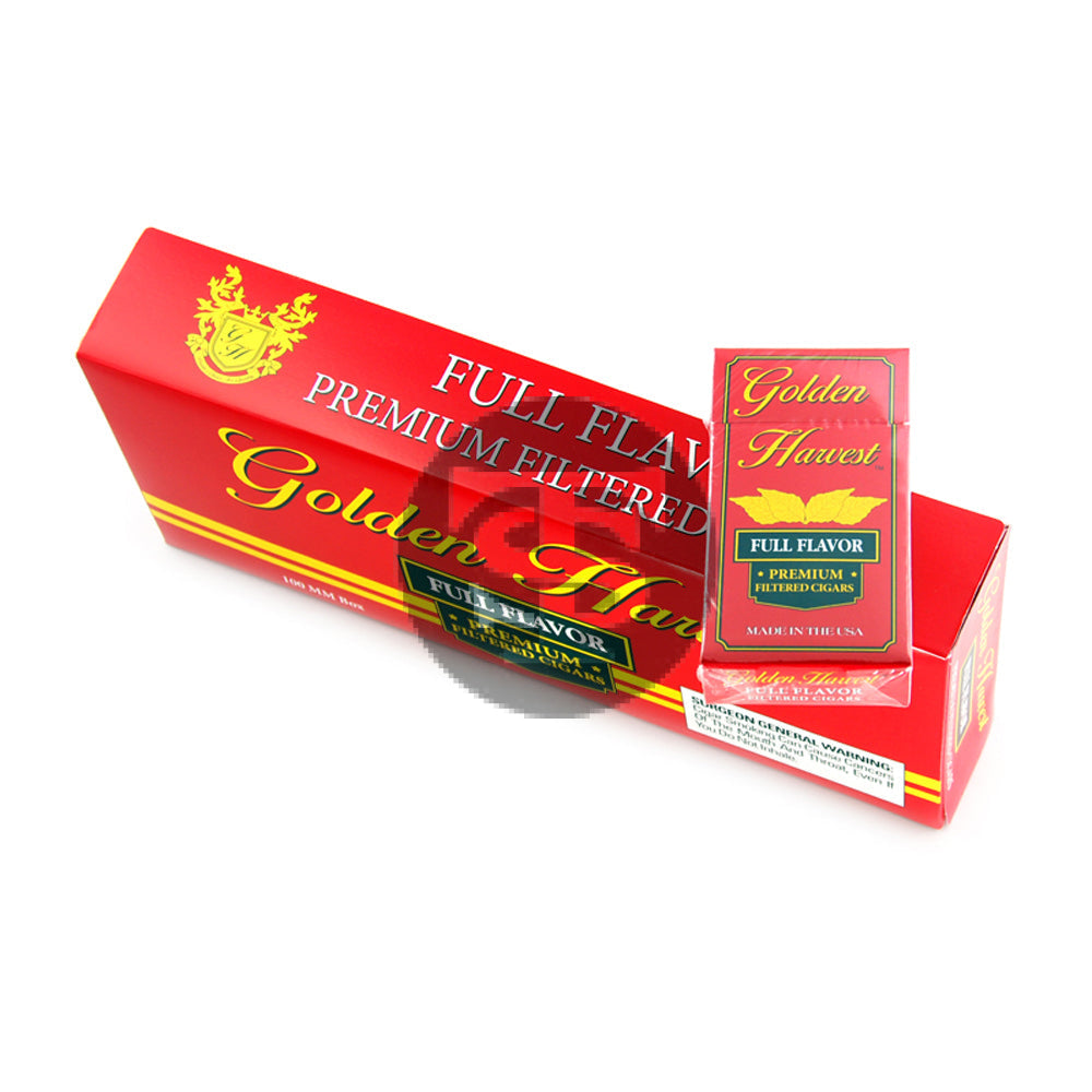 Golden Harvest Filtered Cigars Full Flavor 10 Packs of 20 1