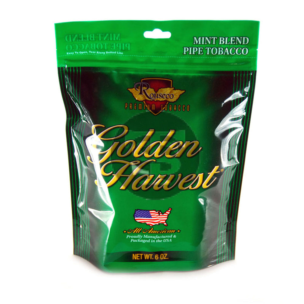 Golden Harvest Mint Blend Pipe Tobacco 6 oz. Bag – Tobacco Stock