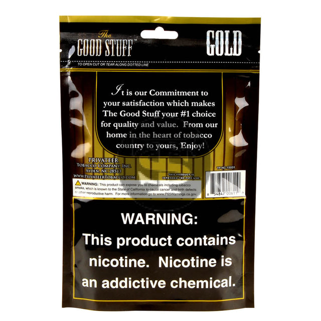 Good Stuff Gold Pipe Tobacco 2 oz. Bag – Tobacco Stock