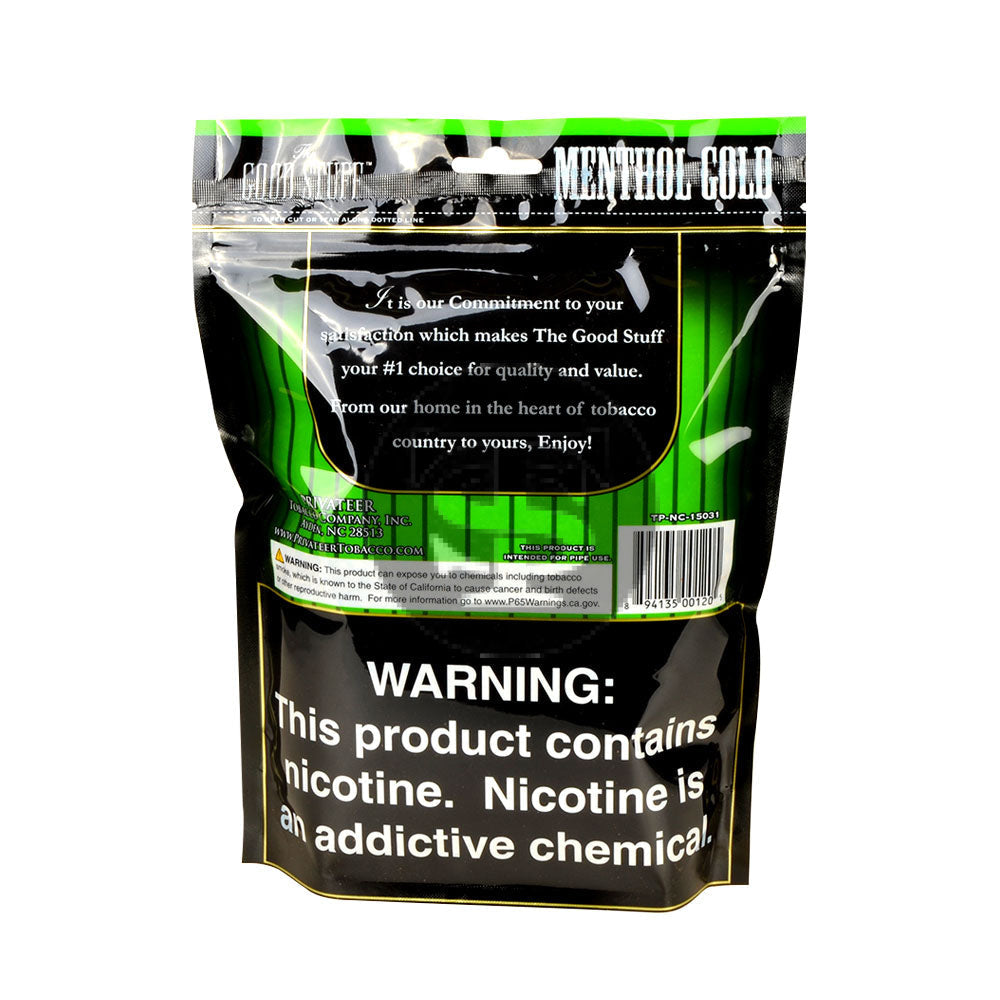 Good Stuff Menthol Gold Pipe Tobacco 6 oz. Bag – Tobacco Stock