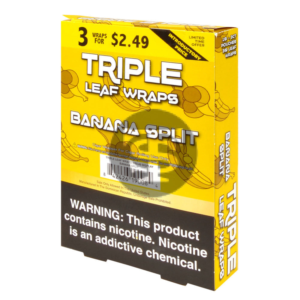 Good Time Triple Leaf Banana Split Wraps 3x$2.49 – Tobacco Stock