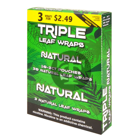 Good Time Triple Leaf Natural Wraps 3x$2.49