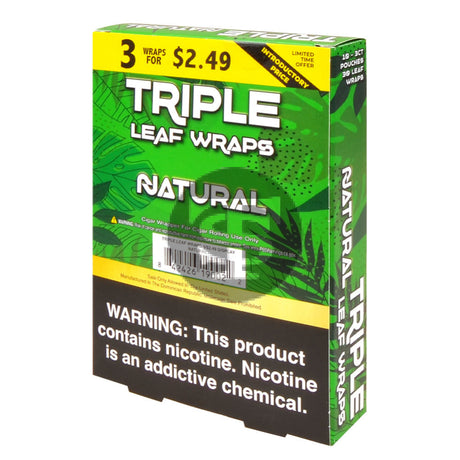 Good Time Triple Leaf Natural Wraps 3x$2.49