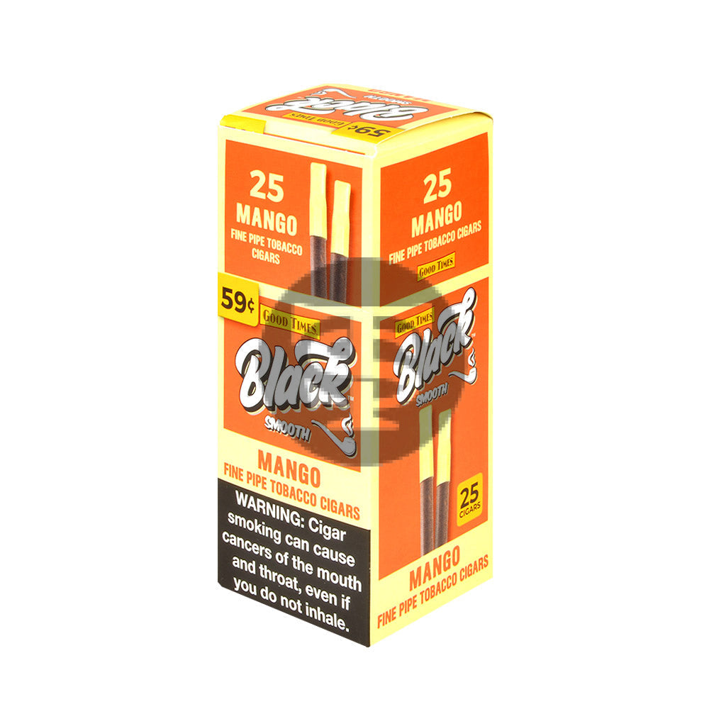 25 to buy tobacco Good Times Black & Smooth Cigars 59 Cents Box of 25 Mango – Tobacco Stock