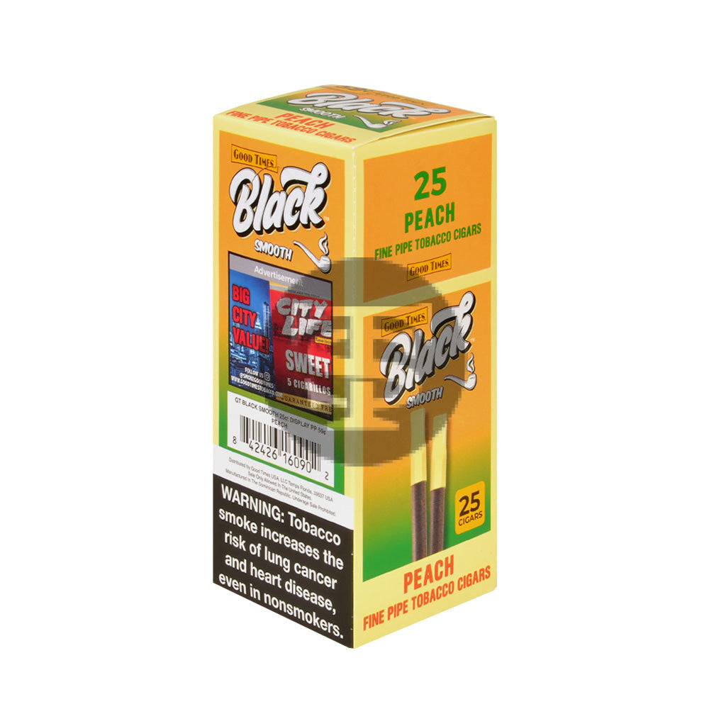 Good Times Black & Smooth Cigars 59 Cents Box of 25 Peach 2