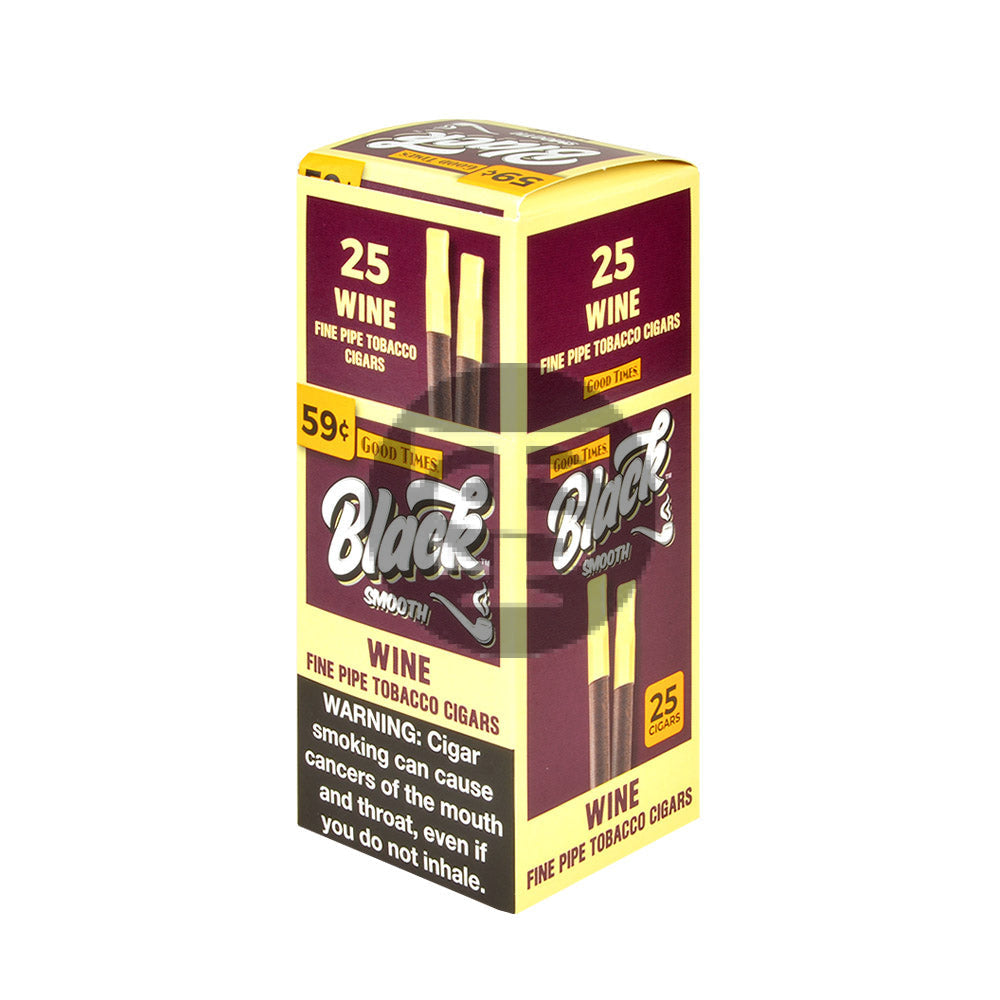 Good Times Black & Smooth Cigars 59 Cents Box of 25 Wine 1