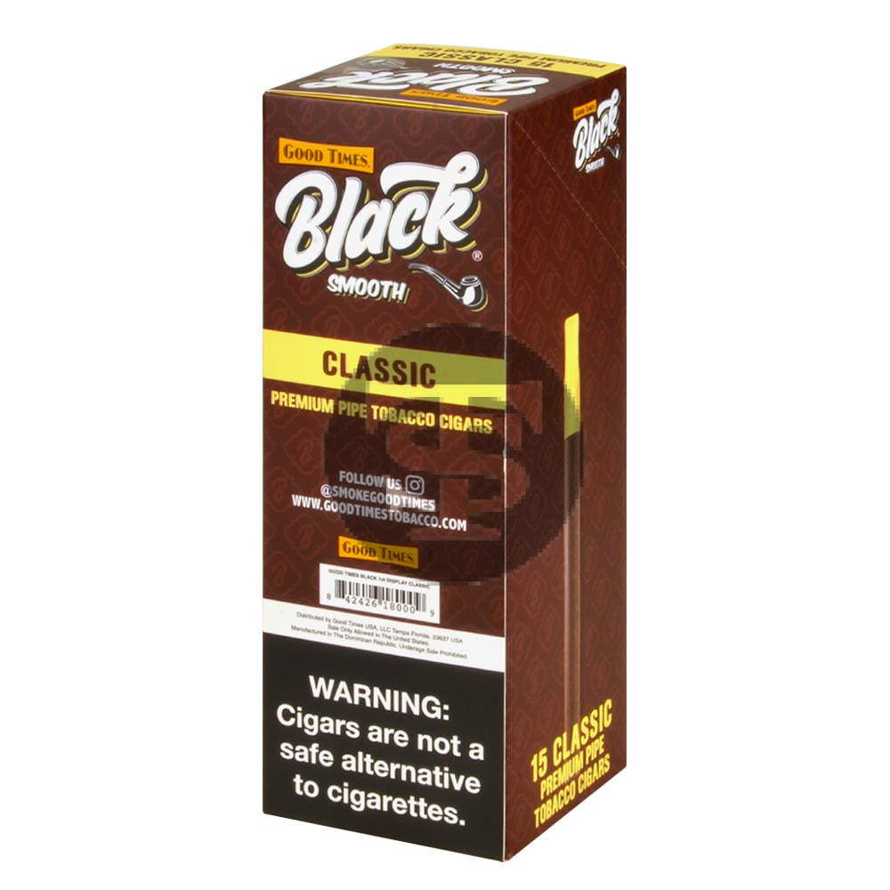 Good Times Black Smooth Classic Cigarillos 15ct