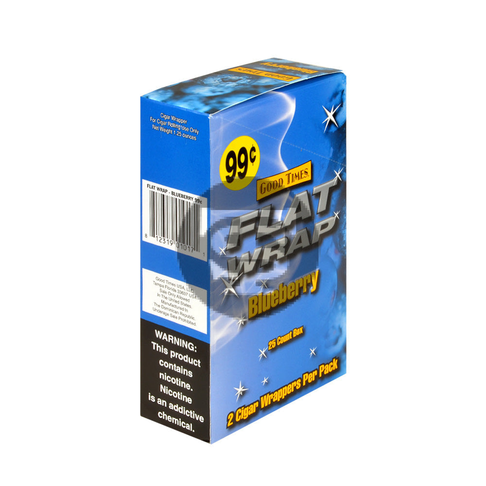 Good Times Blueberry Flat Wraps Pre Priced 25 Pouches of 2