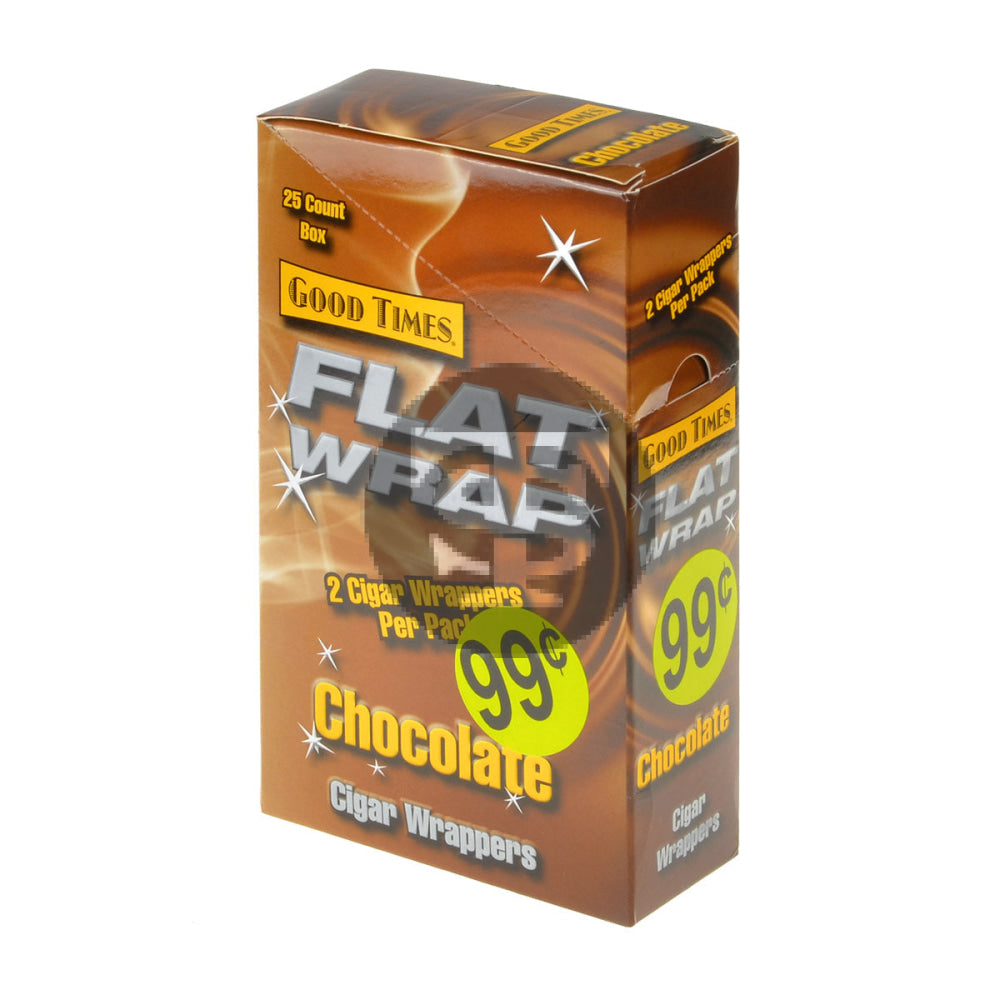 Good Times Chocolate Flat Wraps Pre Priced 25 Pouches of 2 1