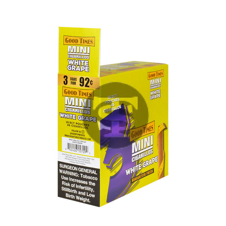 Good Times Cigarillos 3 For 92 Cents 15 Packs of 3 White Grape