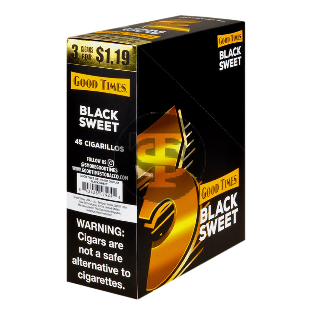 Good Times Cigarillos Black Sweet 45ct $1.19