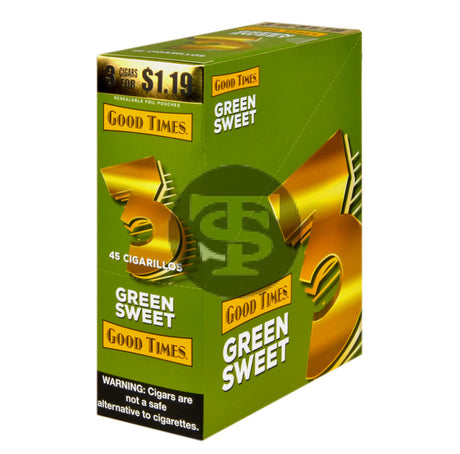 Good Times Cigarillos Green Sweet 45ct $1.19