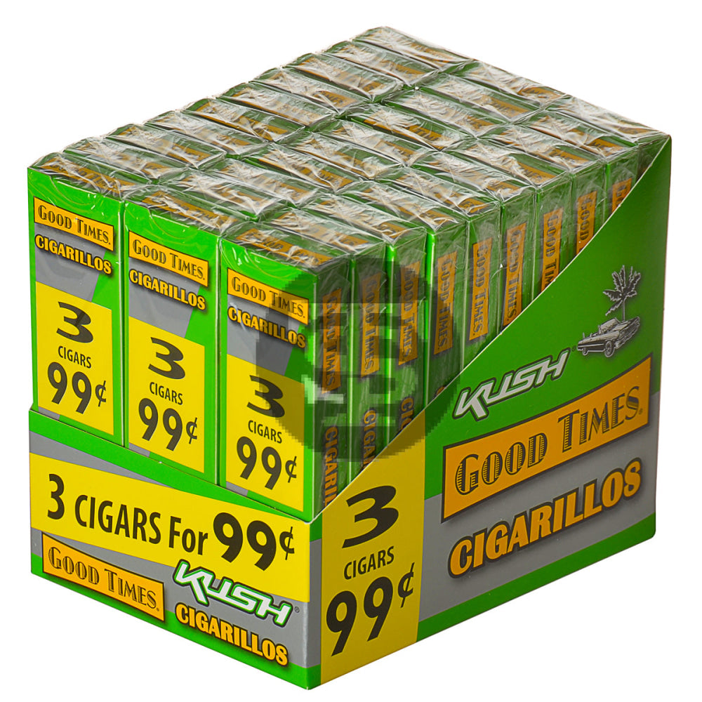 Good Times Cigarillos Kush Pre Priced 30 Packs of 3 1