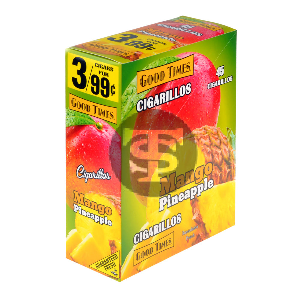 Good Times Cigarillos Mango Pineapple 3 for 99 Cents Pre Priced 15 Packs of 3 1