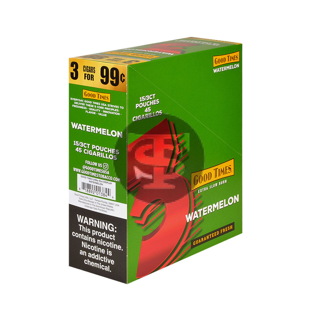 Good Times Cigarillos Watermelon | 3 for 99 Cents Pre Priced