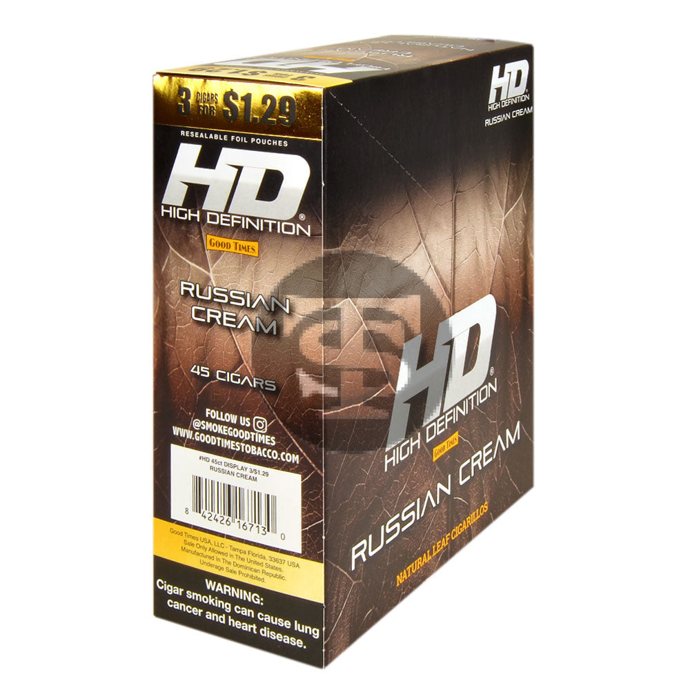 Good Times HD Cigarillos 3 For $1.29 Russian Cream 15 Pouches