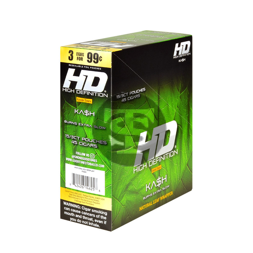 Good Times HD Cigarillos 3 For 99c Kush (Kash) 15 Pouches