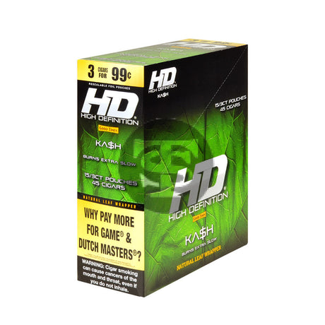 Good Times HD Cigarillos 3 For 99c Kush (Kash) 15 Pouches