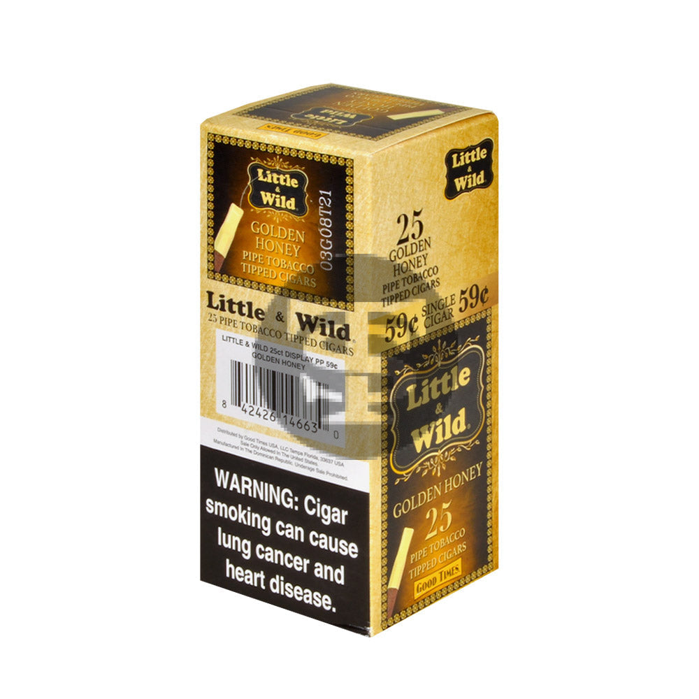 Good Times Little And Wild Cigars 59 Cents Golden Honey Box of 25 2