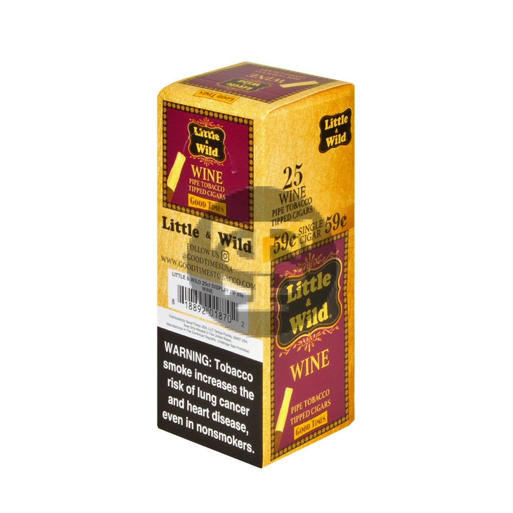 Good Times Little And Wild Cigars 59 Cents Wine Box of 25 2