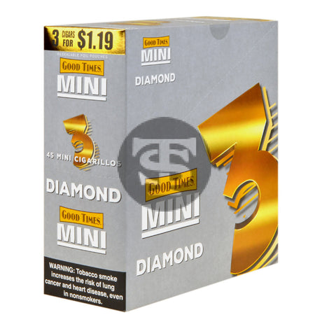 Good Times Mini Cigarillos Diamond Pre Priced $1.19 15 Packs of 3