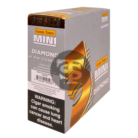 Good Times Mini Cigarillos Diamond Pre Priced $1.29 15 Packs of 3
