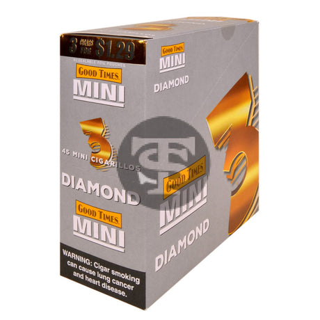 Good Times Mini Cigarillos Diamond Pre Priced $1.29 15 Packs of 3