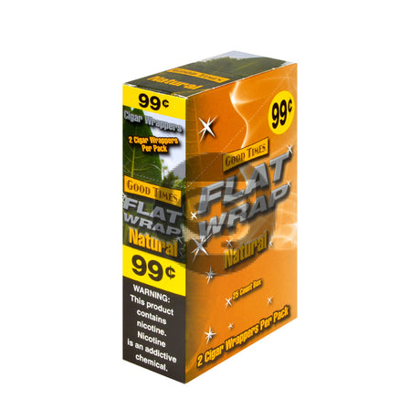 Good Times Natural Flat Wraps Pre Priced 25 Pouches of 2