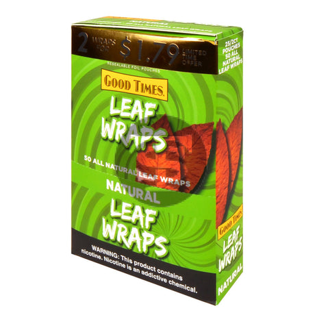 Good Times Natural Leaf Wraps 2x$1.79