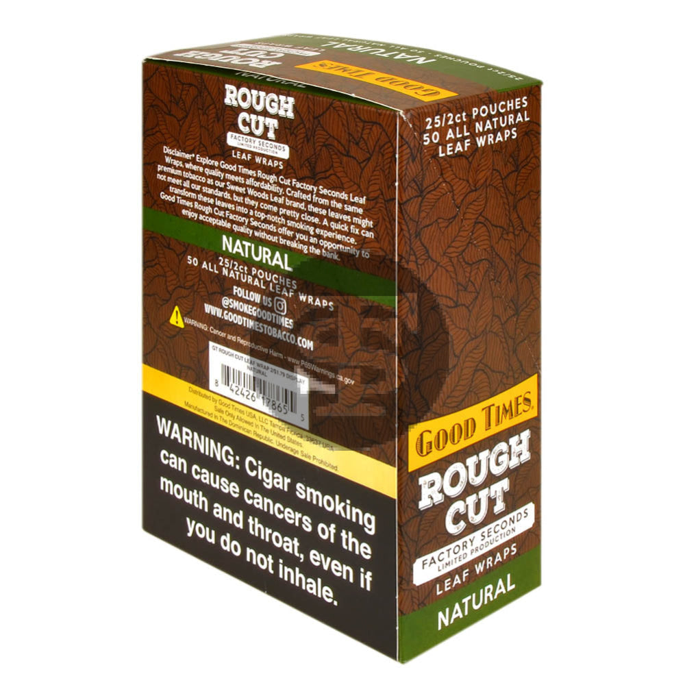 Good Times Rough Cut Natural Leaf Wraps 25x2ct