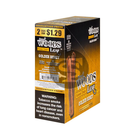 Good Times Sweet Woods 2 For $1.29 Cigarillos 15 Pouches of 2 Golden Honey