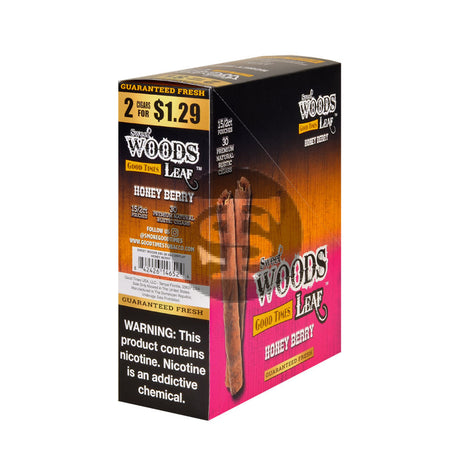 Good Times Sweet Woods 2 For $1.29 Cigarillos 15 Pouches of 2 Honey Berry