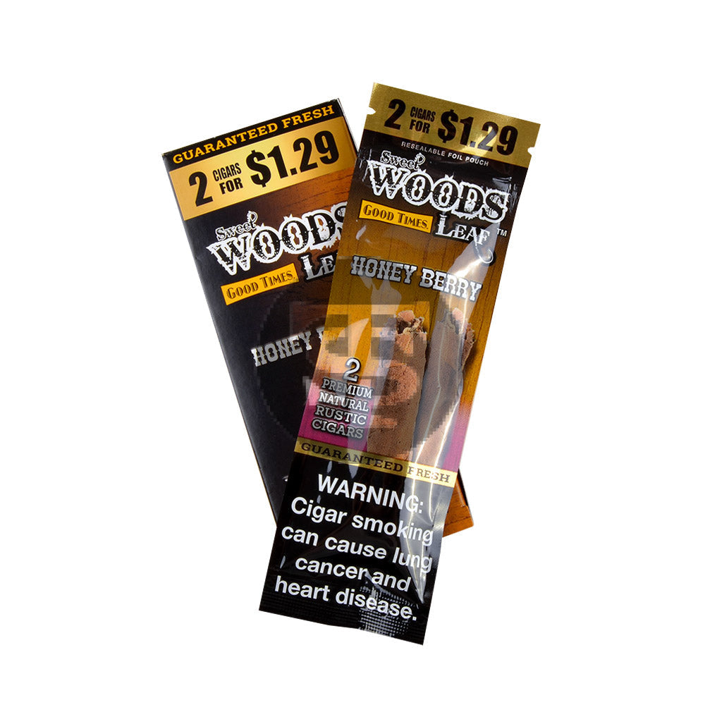 Good Times Sweet Woods 2 For $1.29 Cigarillos 15 Pouches of 2 Honey Berry