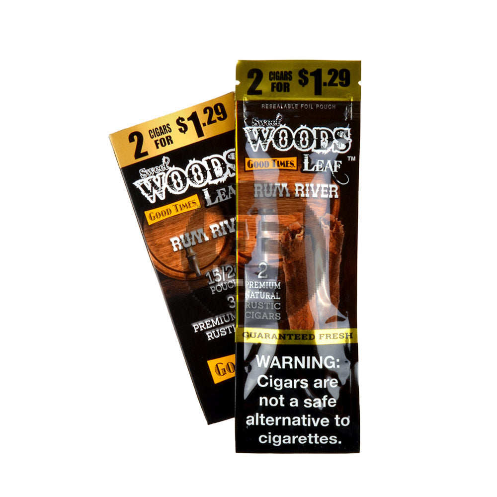 Good Times Sweet Woods 2 For $1.29 Cigarillos 15 Pouches Of 2 Rum River 3