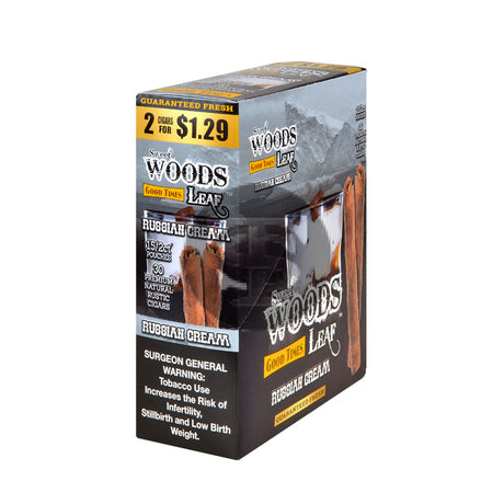 Good Times Sweet Woods 2 For $1.29 Cigarillos 15 Pouches Of 2 Russian Cream 1