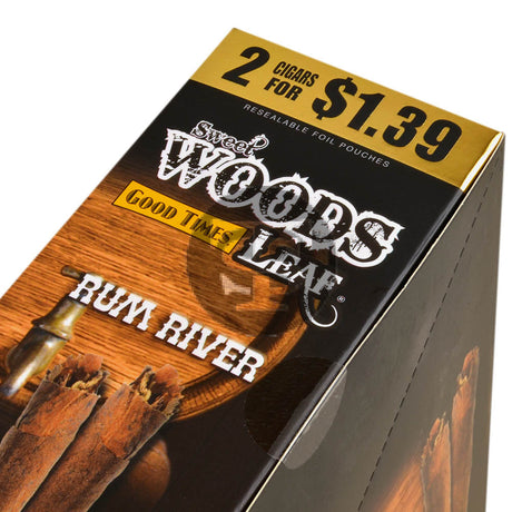 Good Times Sweet Woods 2 For $1.39 Cigarillos 15 Pouches of 2 Rum River