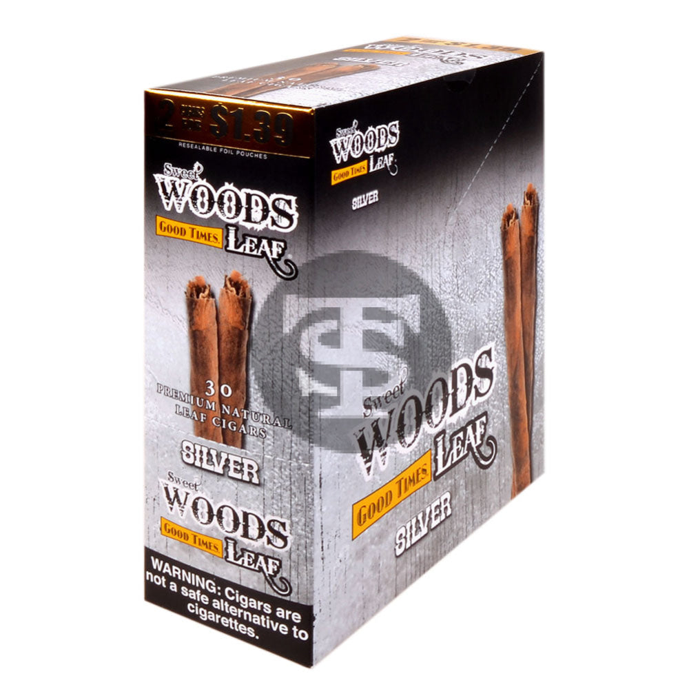 Good Times Sweet Woods 2 For $1.39 Cigarillos 15 Pouches of 2 Silver