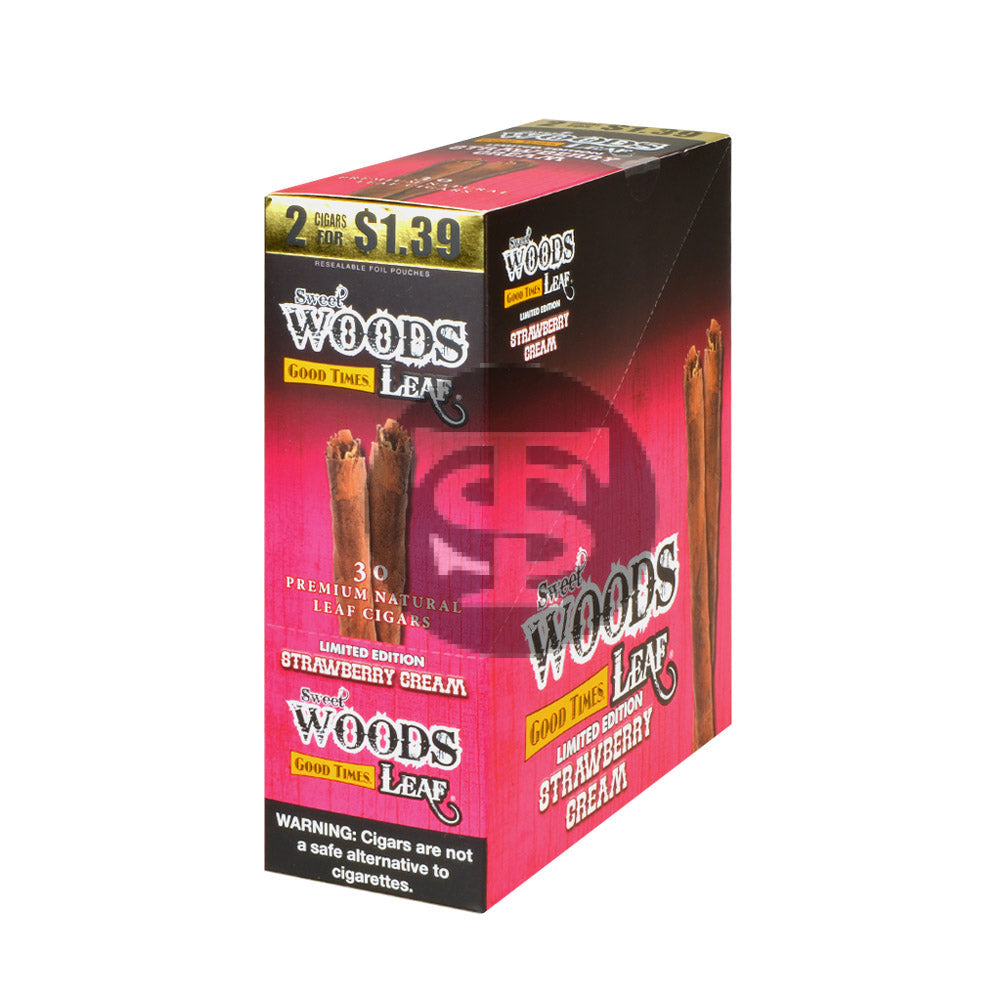 Good Times Sweet Woods 2 For $1.39 Cigarillos 15 Pouches of 2 Strawberry Cream