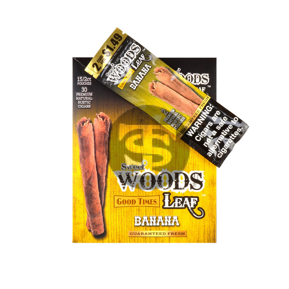 Good Times Sweet Woods 2 For $1.49 Cigarillos 15 Pouches Of 2 Banana 3