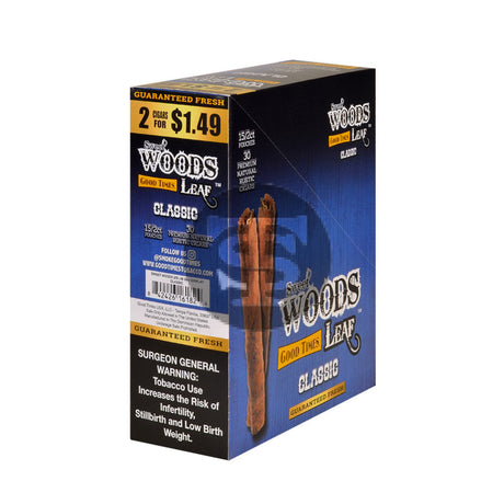 Good Times Sweet Woods 2 For $1.49 Cigarillos 15 Pouches of 2 Classic