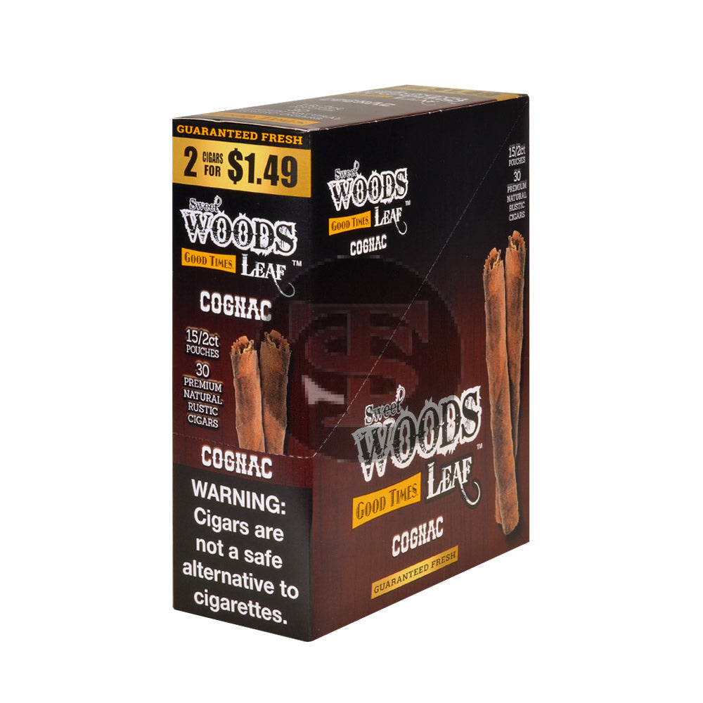Good Times Sweet Woods 2 For $1.49 Cigarillos 15 Pouches of 2 Cognac