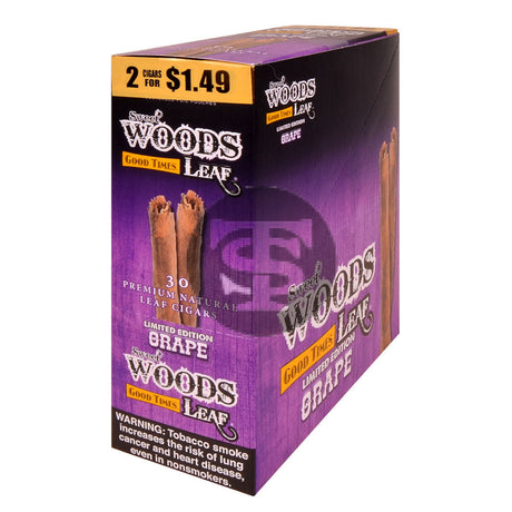 Good Times Sweet Woods 2 For $1.49 Cigarillos 15 Pouches of 2 Grape